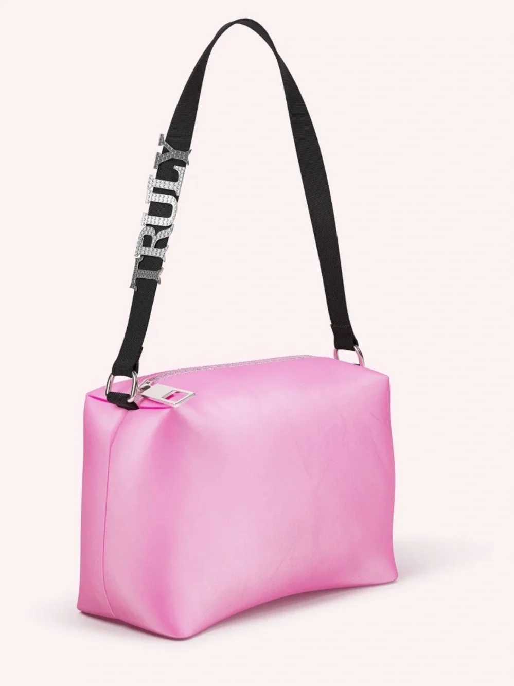 TRULY Signature Crystal Pouch Pink Satin